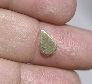 Tiny teardrops, soldering elements for making earrings, 24g 22g 20g copper, brass, bronze, nickel silver
