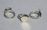 Ring blank for Jewelry Making, Nickel Silver Ring Blanks, Round Glue Pad for Gluing