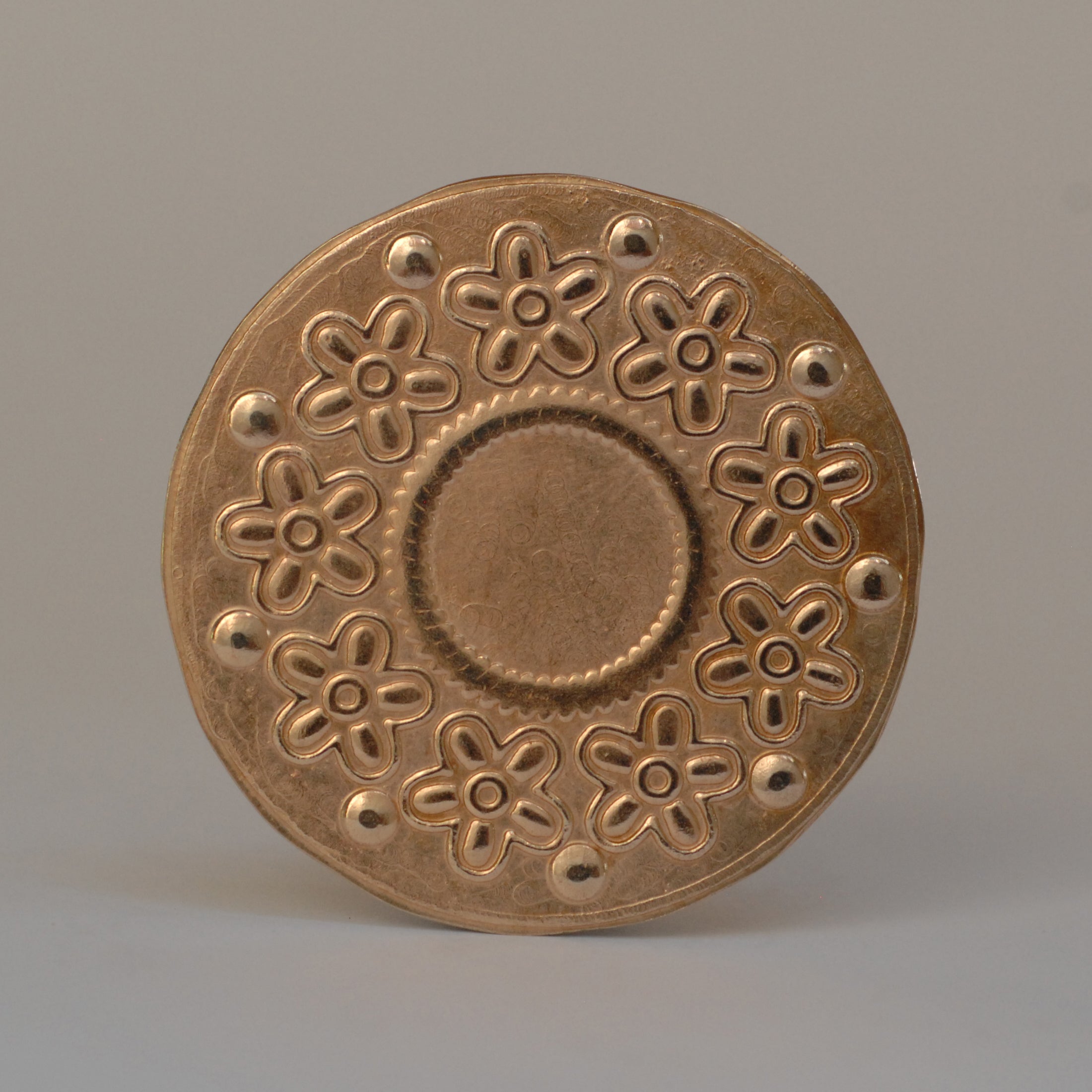 Patterned Disc Textured round disc, patterned pendant disk, 1 5/8