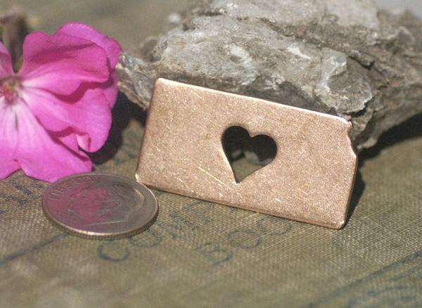 Kansas State Cutout Heart Perfect Blanks for Enameling Metalworking Stamping Texturing Blank Variety of Metals