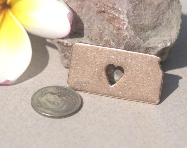 Kansas State Cutout Heart Blanks Variety of Metals