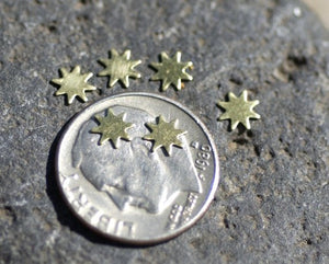 Tiny metal Stars 5mm, Sun or star blanks