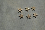 Tiny Metal Hexagon Star 4.5mm