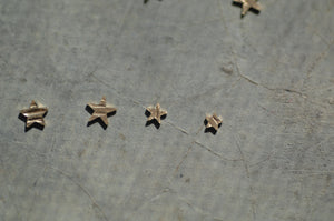 Tiny Metal Hexagon Star 2.5mm