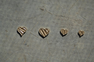 Tiny Metal Hexagon Heart Perfect 4mm x 4mm