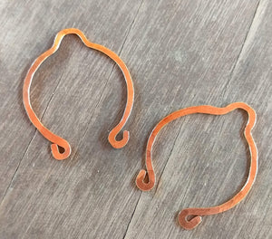Earring or Pendant Connector - Hand Hammered Wire