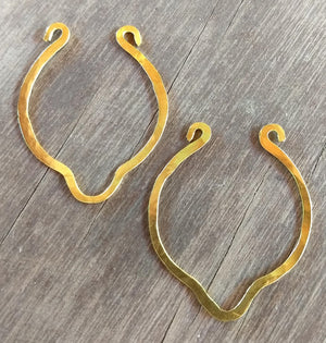 Earring or Pendant Connector - Hand Hammered Wire