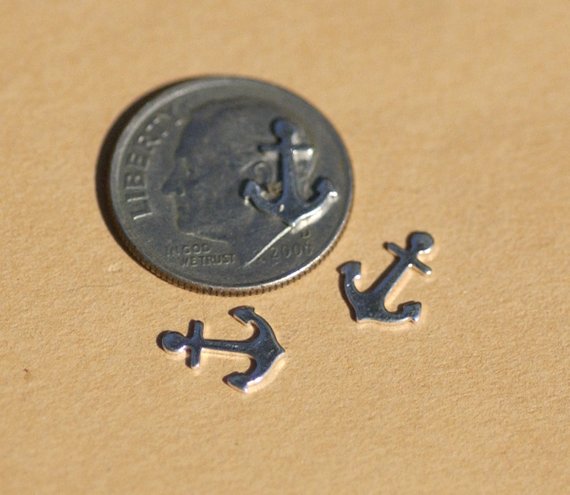 Tiny metal Anchor blanks, Mini Anchors