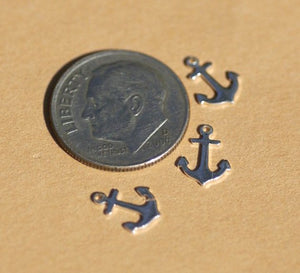 Tiny metal Anchor blanks, Anchor Charms