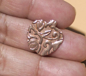 Small Apple in Textured Pattern Metal 16mm x 17mm