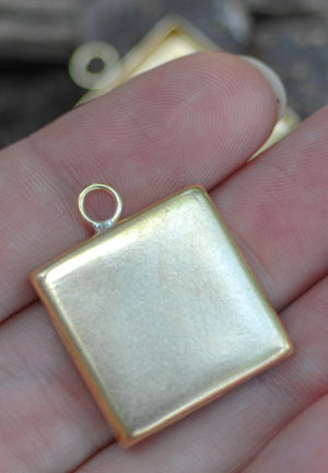 Bezel Cup Setting for Resin Jewelry - Square Charms 26mm by 21mm