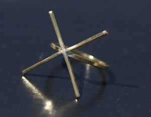 Handmade Claw Ring, Blank Setting, Square Shank, 4 prongs