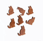 Cat Shaped Metal Blanks - Sitting Cat - DIY Jewelry Supplies by SupplyDiva