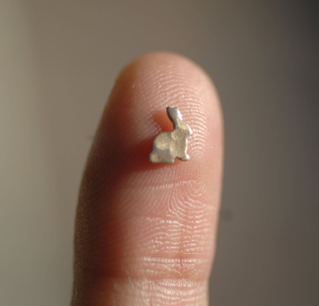 Hammered Tiny Metal Rabbits Blanks
