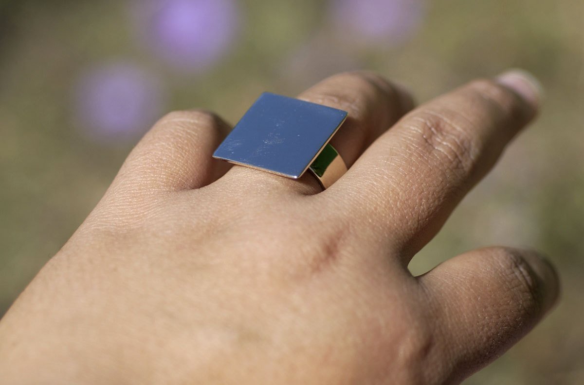 Handmade Plain Ring with Square Glue Pad - 20mm DIY Ring