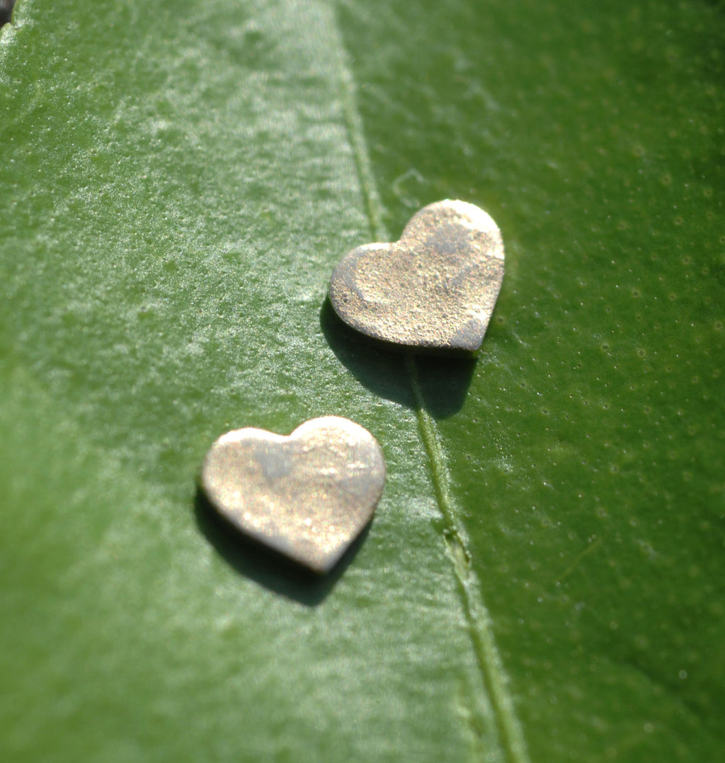 Hammered Tiny Metal Heart Perfect Blanks 4mm x 4mm
