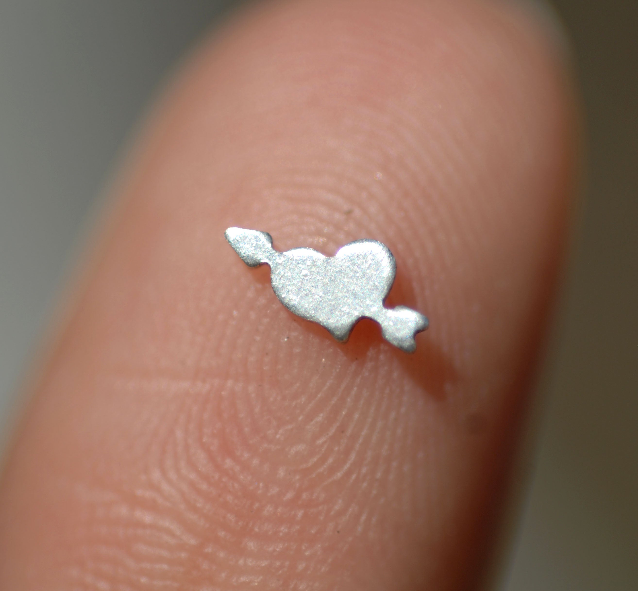 Most Tiny Fletched Heart with Arrow Mini Blanks