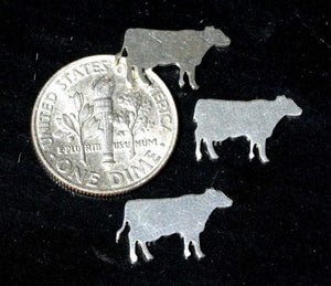 Tiny metal Cow blanks