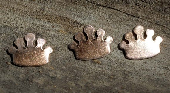 Tiny metal crown blanks