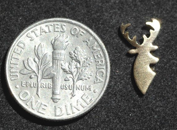 Tiny metal Deer head blanks