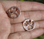 Dog Tag Blanks with doggy paw cutouts