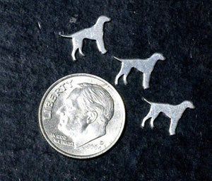 Tiny metal Dog blanks #2, Mini Hound Dogs