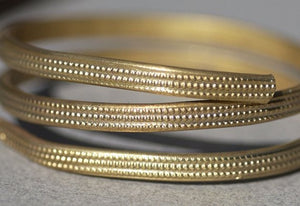 Bracelet or Ring Stock - Rows of Dots - 4.3mm x 2mm