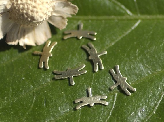 Tiny metal Dragonfly Blanks, Mini Dragonflies