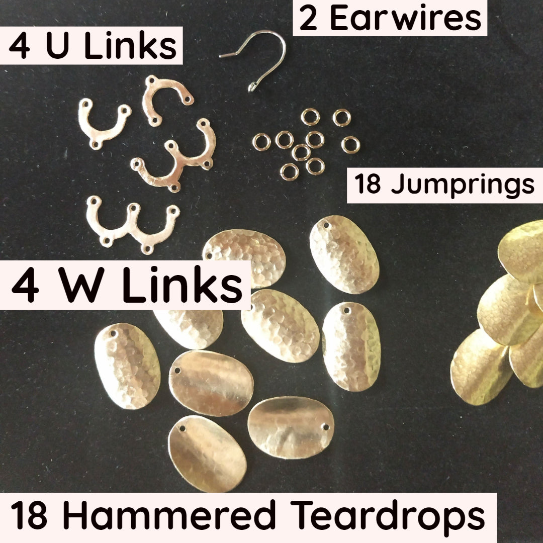Layered Hammered Oval Earring Kit