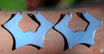 Enameled Finding - Earring Pair Blue and Blue