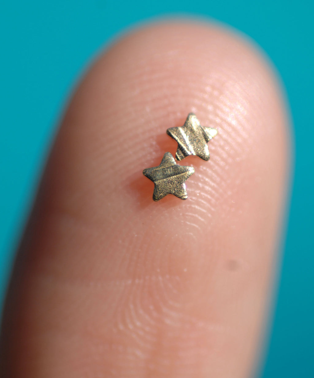 Textured Stripes - Tiny metal Star 2.5mm blanks