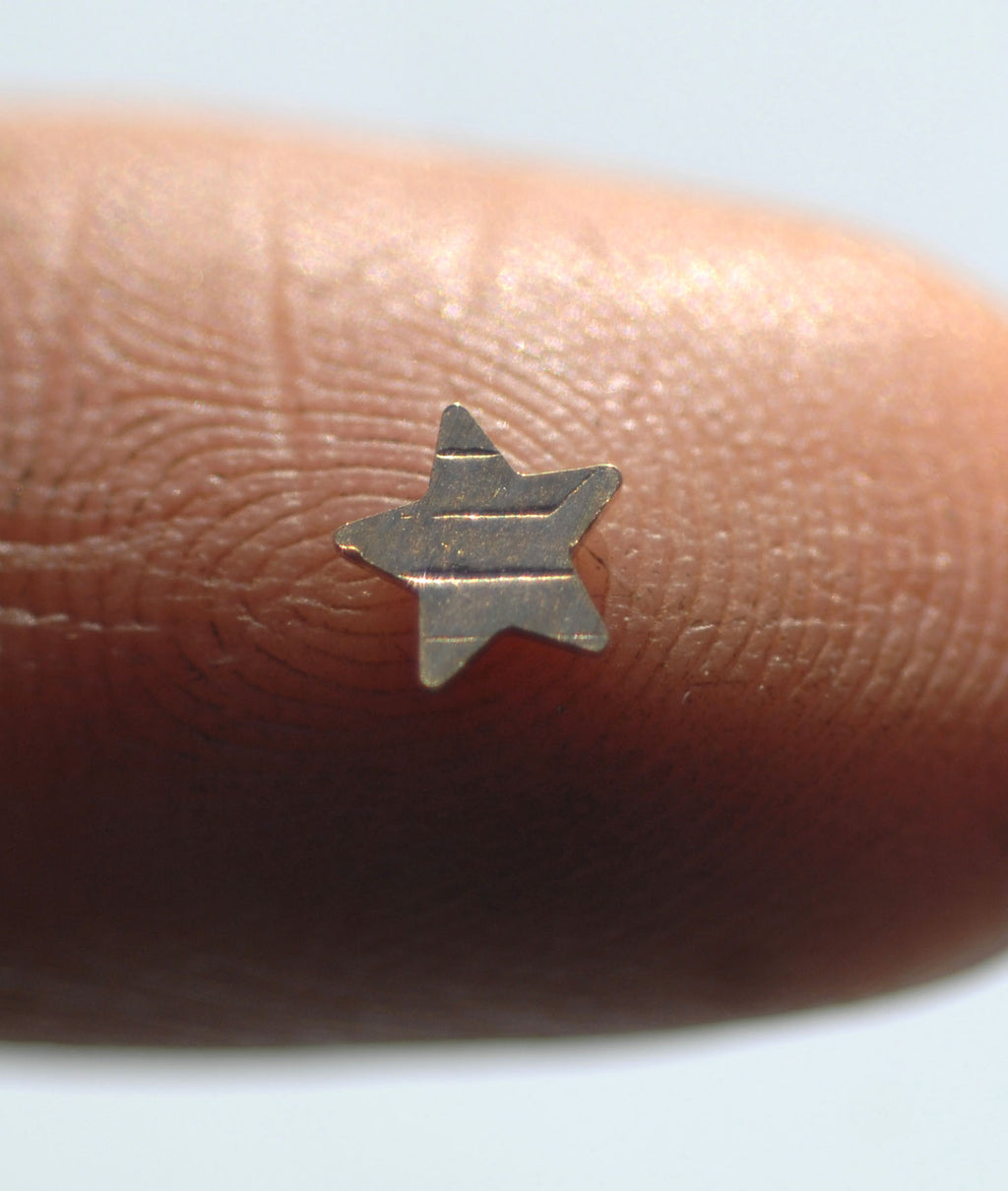 Tiny Metal Hexagon Star 4.4mm