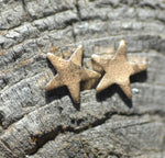 Hammered Tiny metal Star 4.5mm blanks