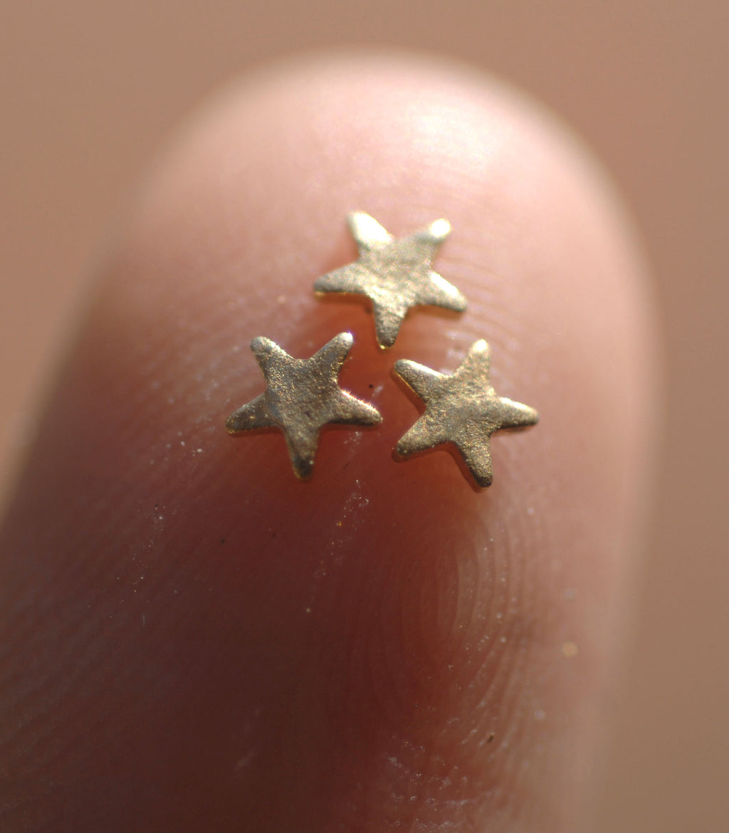 Hammered Tiny metal Star 3mm blanks