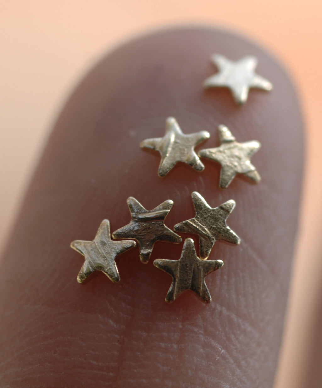 Textured Stripes - Tiny metal Star 3mm blanks