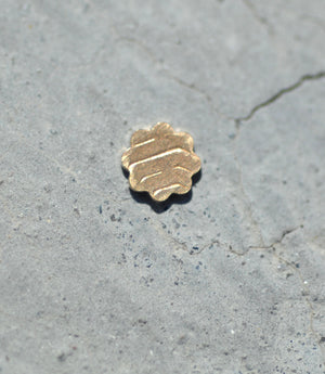 Tiny Metal Hexagon Flower 8 Petal 4mm x 4mm