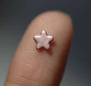 Most Tiny Metal Flower 5 Petal Mini Blanks