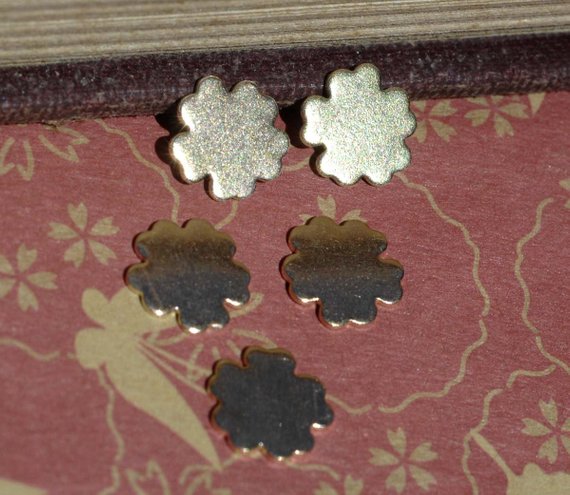 Tiny metal Flower, Flower Blossom blanks