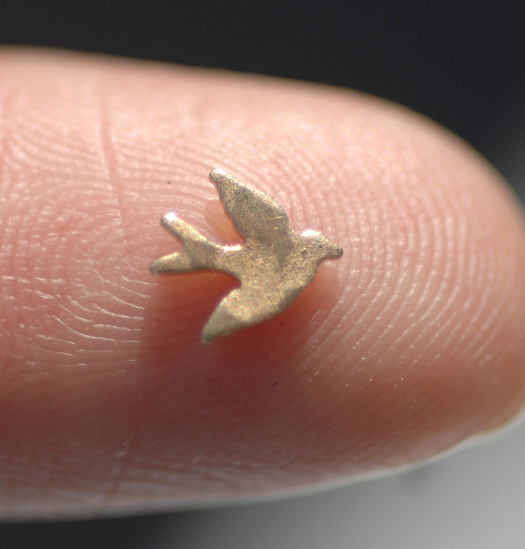 Hammered Flying Bird Spread Wings Most Tiny Metal Mini Blanks