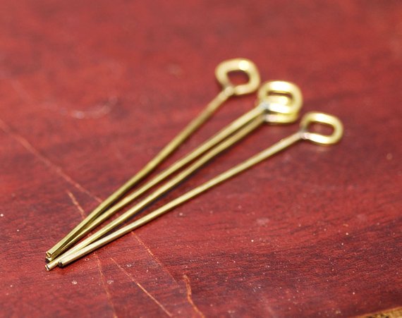 Handmade Headpins with Square Soldered Loop