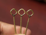 Handmade Headpins with Square Soldered Loop