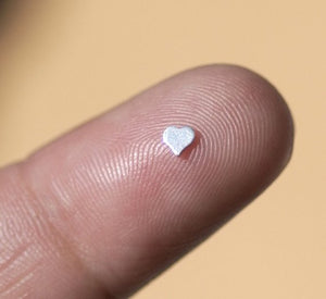 Tiny metal Heart blanks, Perfect hearts 2.5mm