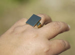 Brass Ring Glue Pad Rectangle for Gluing Handmade Ring Blanks, DIY Ring