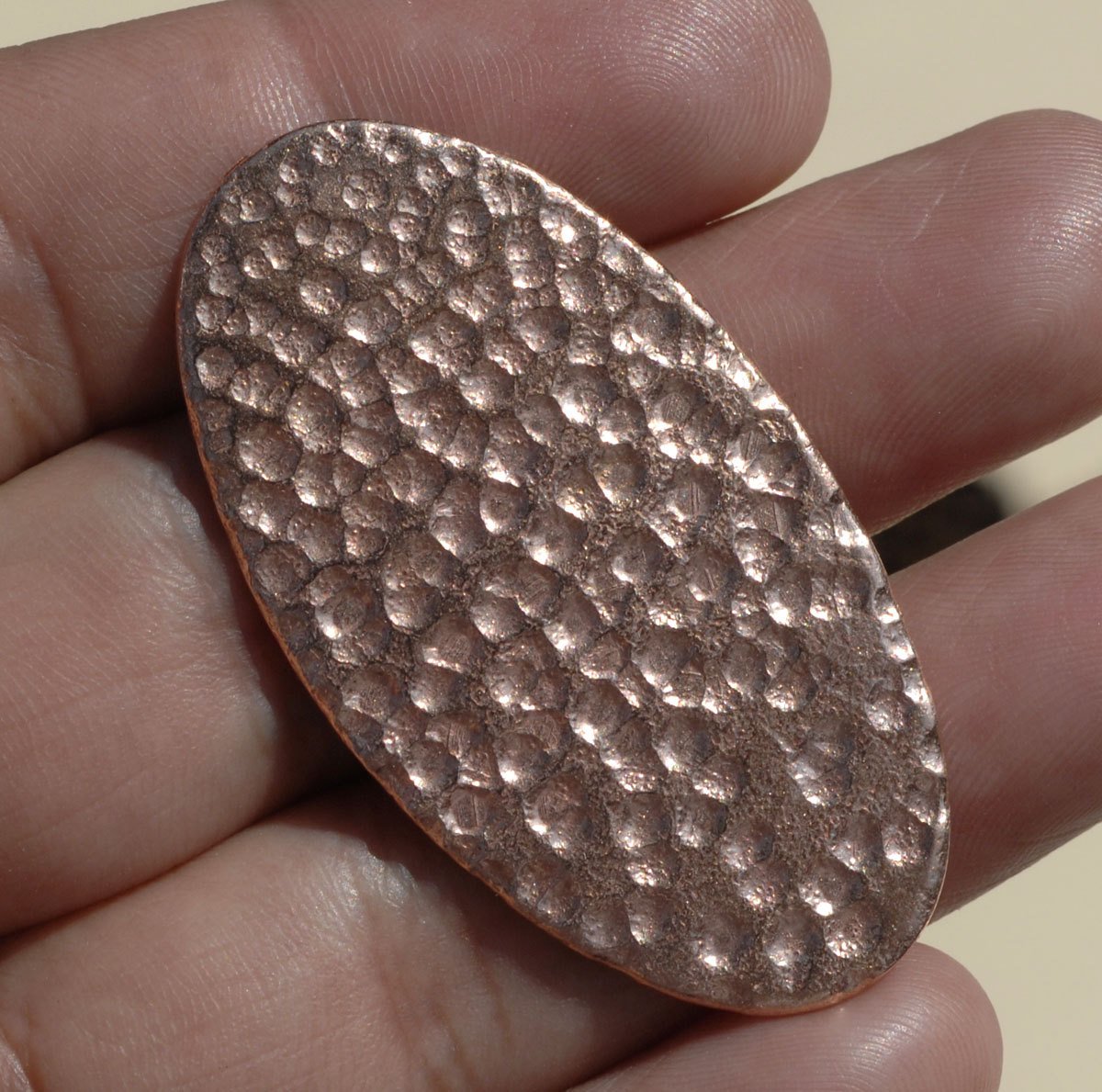 New Gradually Hammered Oval 44mm x 23mm 20g for Blanks Metalworking  Stamping Texturing Blank - Variety of Metals