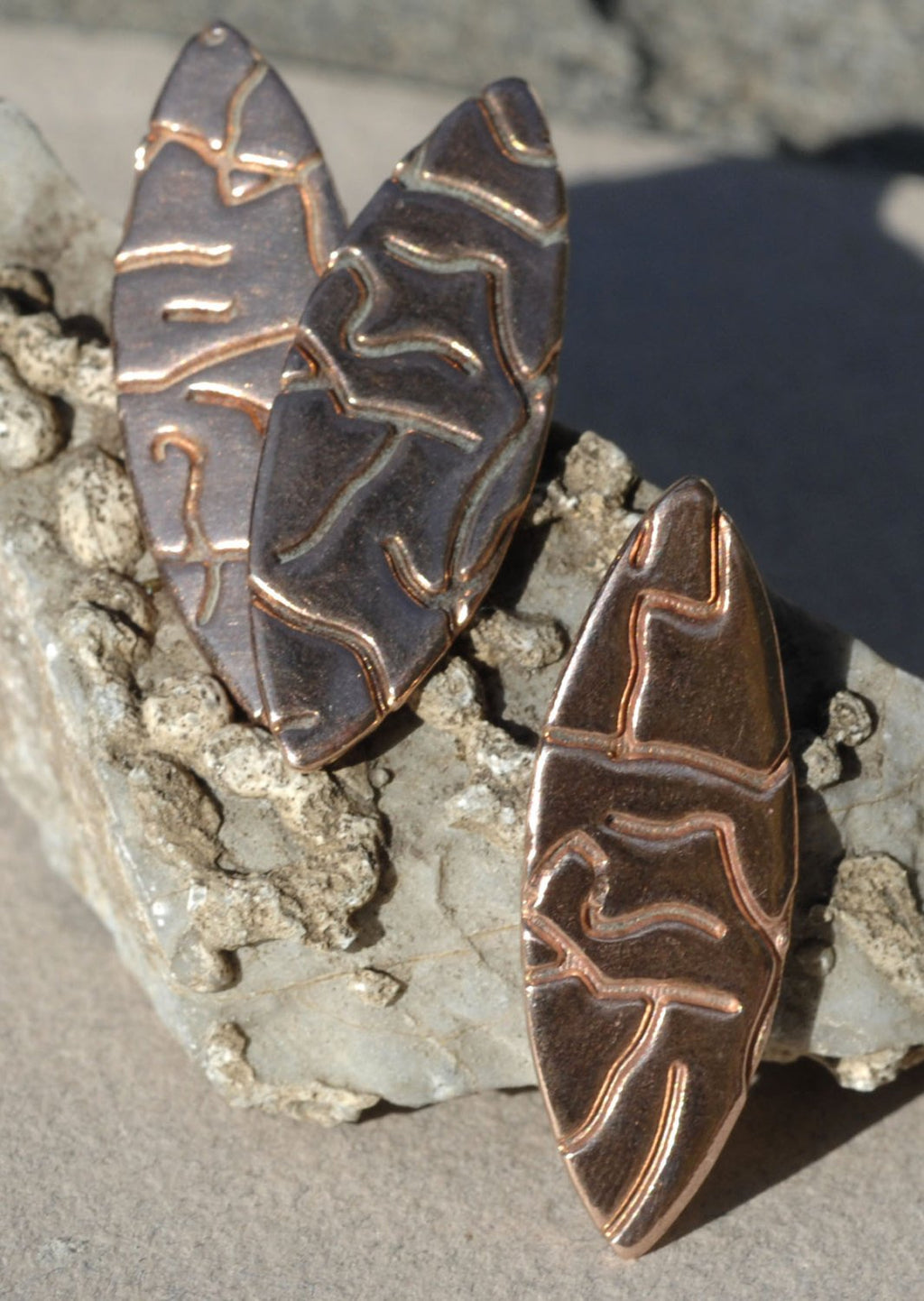 Oval Eye 38mm x 13mm Shape Cutout - Enameling Stamping Texturing Blanks - Metal Supplies