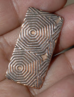 Cutout Rectangle 30mm x 15mm with Texture - Enameling Stamping Texturing Blanks - Variety of Metals