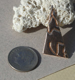Triangle in Texture 15mm x 30mm - Enameling Stamping Texturing Soldering Blanks - Variety of Metals
