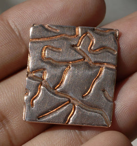 25mm x 22mm Rectangle with Texture Enameling Stamping Texturing Blanks - Variety of Metals