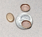 Bronze Oval Bezel Cups Blanks - 26g - 10mm x 8mm Outside Dimension, 2.6mm tall for Enameling  6 pieces