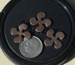 Little Pinwheel 16mm, Jewelry Pieces, Metal Blanks Cutout for Enameling Stamping Soldering - Variety of Metals